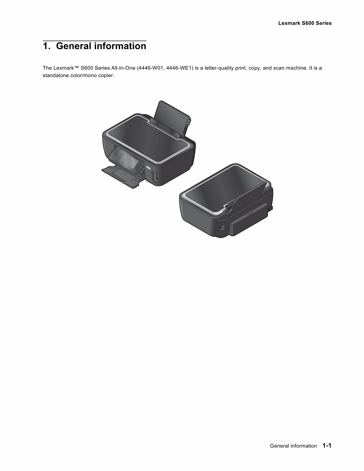 Lexmark All-In-One S600 4446 Service Manual-2